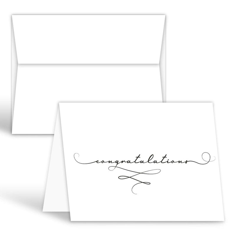 S Superfine Printing Congratulations Greeting Cards and Envelopes â€“ Congrats Class of 2025 Graduation, Wedding, Engagement, Job Promotion, Baby Shower and Celebration Success Achievement â€“ 4.25" x 5.5" â€“ 25 per Pack - Image 1